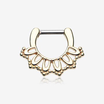 Golden Kaltik Filigree Septum Clicker-Gold